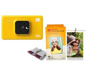 lot 10245 image: Retail - $109.96 Kodak Mini Shot 2 Instant Print Camera with 20-Pack of Film, Yellow