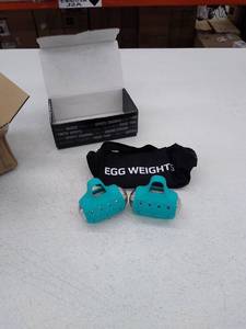 lot 10246 image: Retail - $41.12 Egg Weights Cardio Max (2) 1.5LB Handheld Weight Set, Blue