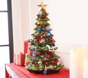 lot 10860 image: Retail - $123.50 Kringle Express Oversized Resin Illuminated Christmas Tree