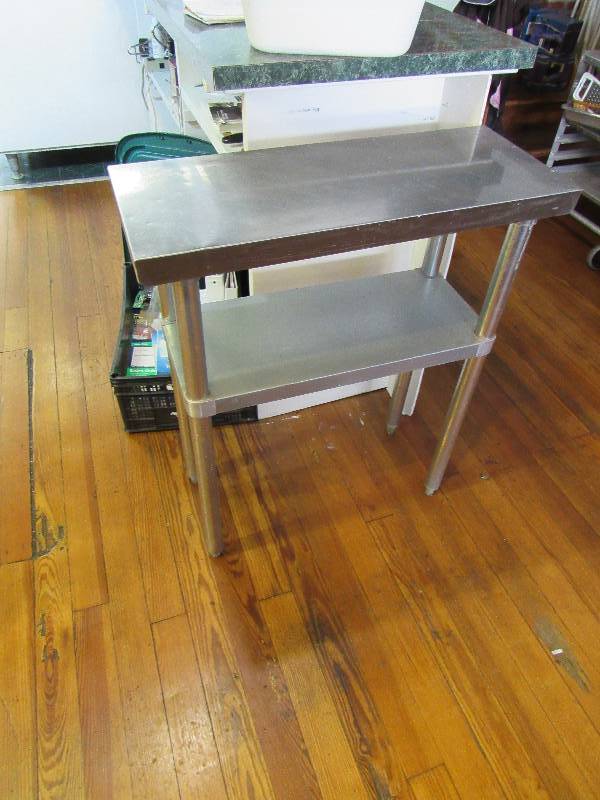 lot 975 image: 30x12 Stainless Top Work Table