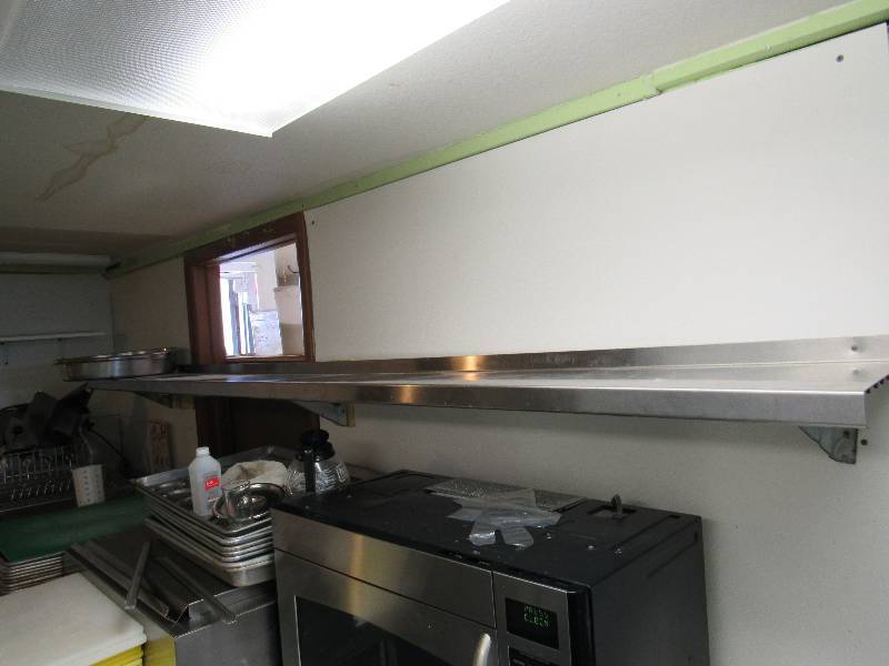 lot 976 image: 109x12 Fully Stainless Wall Mounted Shelf