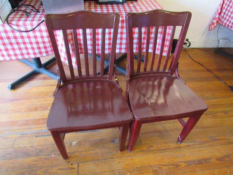 lot 997 image: Pair Of Matching Painted Wooden Chairs
