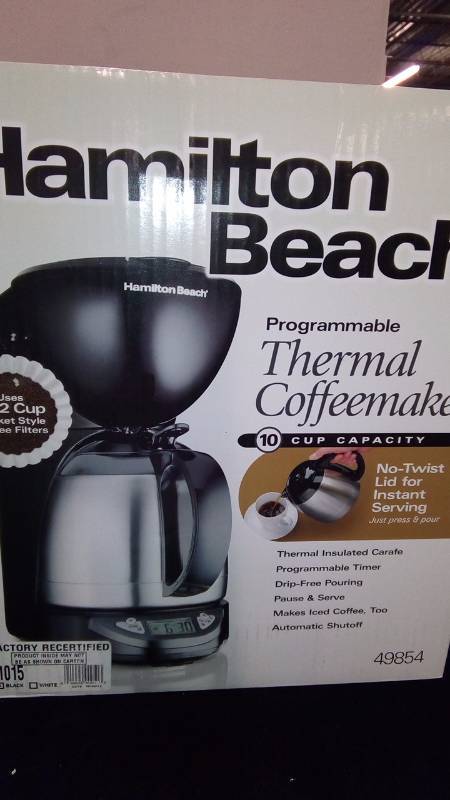 lot 7035 image: Hamilton Beach 49854 Programmable Thermal 10 Cup Coffeemaker