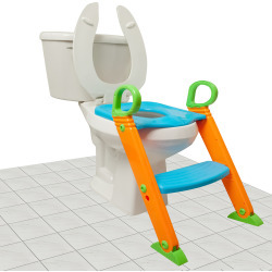 lot 7099 image: Kids Potty Training Seat With Step Stool Ladder For Child Toddler Toilet Chair