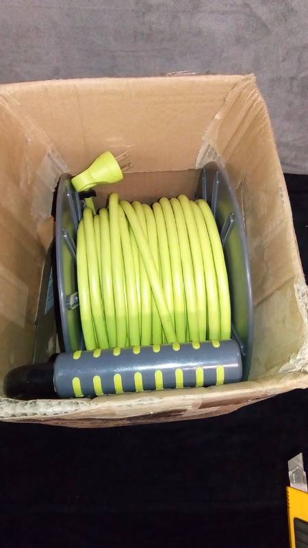 lot 7154 image: 80 ft. 143 Large Open Cord Reel with 4-Outlets