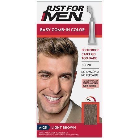 lot 500049 image: Just For Men Easy Comb-in Gray Hair Color with Applicator Light Brown A-25