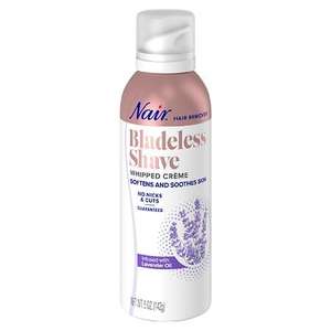 lot 500408 image: Nair Hair Remover Bladeless Shave Whipped Cr�me Painless Hair Removal 5 Oz Can