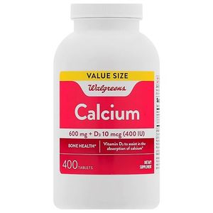lot 500413 image: Walgreens Calcium 600 mg  D3 400 IU Tablets - 200.0 ea