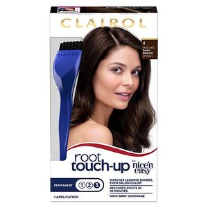 lot 500415 image: Clairol Root Touch-Up Permanent Hair Color Creme 4 Dark Brown 1 Application Hair Dye