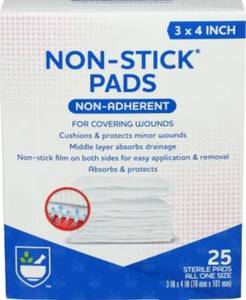 lot 500451 image: Rite Aid Rite Aid Non-Adherent Non-Stick Sterile Pads - 3 x 4 inch, 25 ct