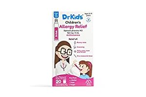 lot 500469 image: DrKids Childrens Allergy Relief Medicine with Diphenhydramine, 20 Pre-Measured Single-Use Vials (B09Z71Z79R)