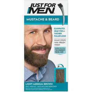 lot 500502 image: Just For Men Mustache and Beard Coloring for Gray Hair M-30 Light Medium Brown