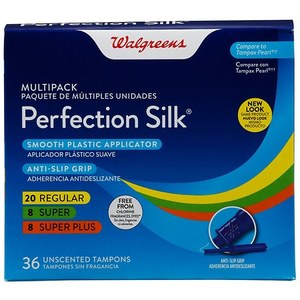 lot 500522 image: Walgreens Multipack Perfection Silk Unscented Tampons - Regular Super Super Plus 36.0 ea