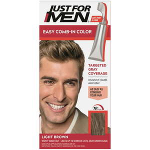 lot 500525 image: Just For Men Easy Comb-in Hair Color for Men with Applicator Light Brown A-25