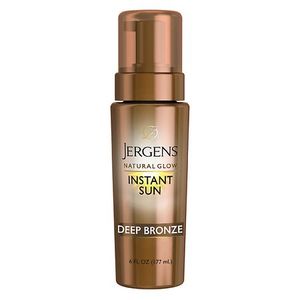 lot 500554 image: Jergens Natural Glow Instant Sun Sunless Tanning Mousse Deep Bronze 6 fl oz