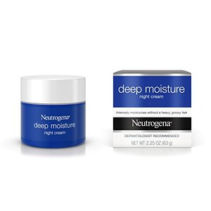 lot 500561 image: Neutrogena Deep Moisture Night Cream with Glycerin & Vitamin D3, Facial Moisturizer for Dry Skin with Shea butter, Glycerin, Vitamin D3, Non Greasy & Non Comedogenic, 2.25 oz