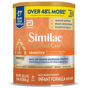 lot 500564 image: Similac 360 Total Care Sensitive Infant Formula Powder 30.2-oz Can