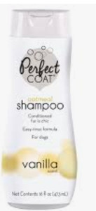 lot 500565 image: Perfect Coat Oatmeal Shampoo 16 Ounces, Honey Vanilla Scent Easy Rinse Formula for Dogs and Cats