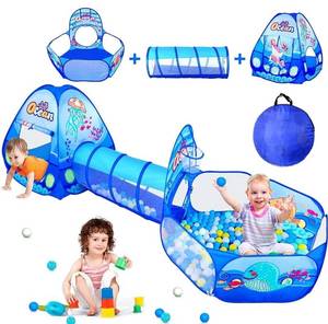 lot 29012 image: PIGPIG PEN 3 IN 1 KIDS PLAY TENT WITH PLAY TUNNEL