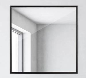 lot 29309 image: BLACK IRON FRAMED SQUARE MIRROR