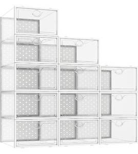 lot 29341 image: WHITE AND CLEAR SHOE STORAGE CASES