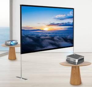 lot 29384 image: MOOCA PROTABLE PROJECTOR SCREEN WITH STAND