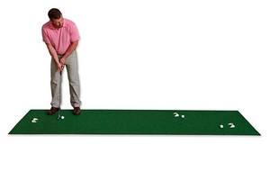 lot 29389 image: PUTT A BOUT GREEN FAUX GOLD CARPET
