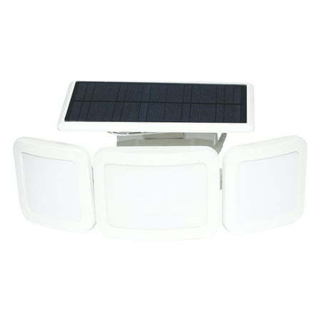 lot 4883 image: Westinghouse 3000 Lumen LED Triple Head Solar Security Light 55-Watt Equivalent and Motion Activated