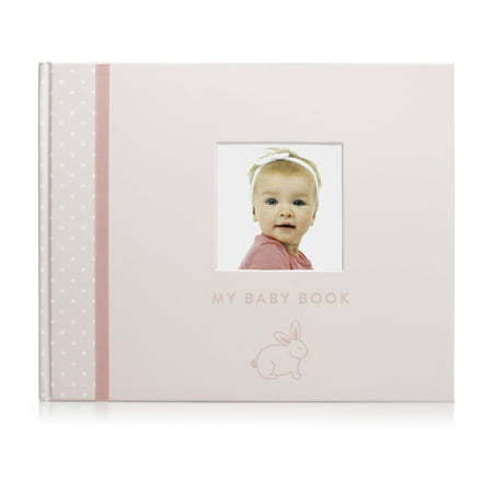 lot 5300 image: Pearhead Bunny Baby Memory Book with Clean Touch Ink Pad Gift for Baby Shower Pink