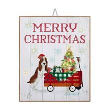 lot 5522 image: Merry Christmas Light Up Wall Decor