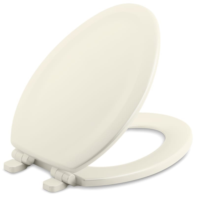 lot 6278 image: KOHLER Stonewood Quiet-Close elongated toilet seat in Biscuit
