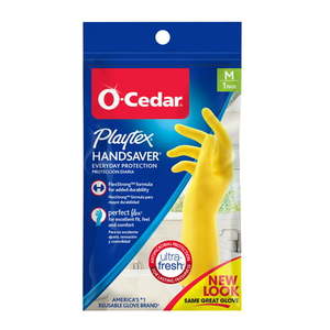 lot 4334 image: Playtex Handsaver Gloves Reusable Cleaning Gloves Size Medium 1 Pair