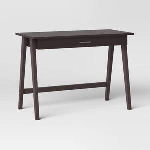 lot 55177 image: Paulo Wood Writing Desk with Drawer Espresso - Threshold��