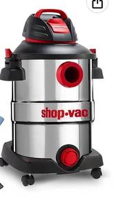 lot 55183 image: Shop-Vac 12 Gallon 6.0 Peak HP WetDry Vacuum, Stainless Steel Tank, 3 in 1 Function Portable Shop Vacuum with Attachments, Drain Port, Ideal for Jobsite, Garage & Workshop. 5926211(Retail $219.99)