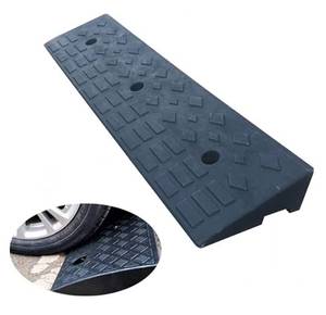 lot 55214 image: 3.9 Rise Rubber Curb Ramps Heavy Duty Driveway Curb Ramp 10 Ton Car Slope Ramp for Sidewalk Cars RV Trucks Shed Access Bike Pets Scooter Wheelchair 38.6x9.8x3.9inch (1) (Retail $64.99)