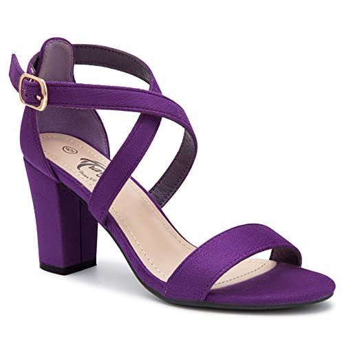 Buy online Women's Purple Strap Heel Sandal from heels for Women by  Vriddhi.in for ₹1049 at 67% off | 2024 Limeroad.com