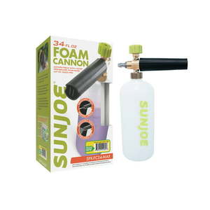 lot 1573 image: Sun Joe Foam Cannon for Electric Pressure Washers 34 Oz. 14 Quick Connector Adjustable Spray Nozzle
