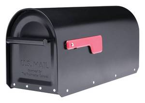 lot 1647 image: Sequoia Post Mount Mailbox Black