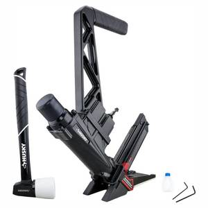 lot 1648 image: Husky 2 in. Pneumatic Flooring Nailer Stapler Set Quick Jam Release 3-in-1