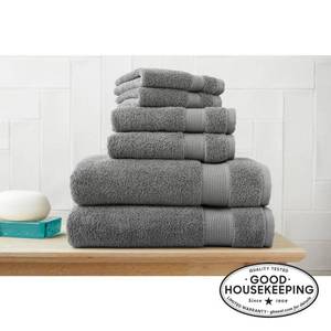 lot 3647 image: StyleWell HygroCotton Stone Gray 6-Piece Bath Towel Set