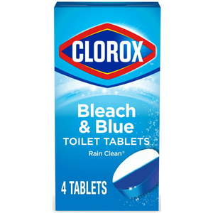 lot 5210 image: Clorox Bleach and Blue Toilet Tablets Rain Clean 2 Count