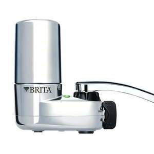 lot 5213 image: Brita Chrome Tap Water Faucet Filtration System with 2 Filters and Filter Change Reminder