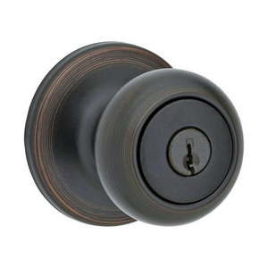 lot 3717 image: Kwikset Cove Venetian Bronze Entry Knobs ANSIBHMA Grade 3 1-34 2 Pack