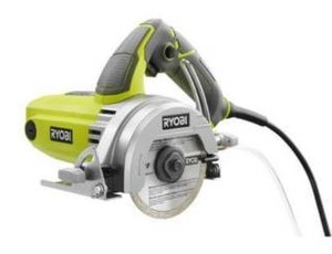 lot 1614 image: Ryobi Tile Saw 4 Inch Wet Diamond Blade Ceramic Floor Inatallation Power Tool