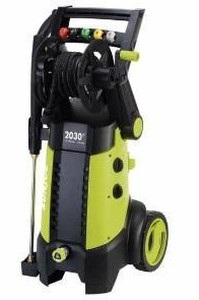 lot 2591 image: Sun Joe - Electric Pressure Washer up to 2030 PSI at 1.76 GPM with Hose Reel - Black