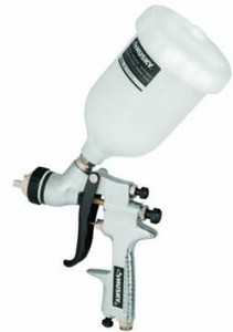 lot 2616 image: Husky Spray Gun Air Paint Sprayer Gravity Feed HVLP Mini Touch Painting Tools