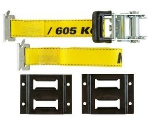 lot 2632 image: Husky 2 in. x 15 ft. E-Track Ratchet Kit, Yellow