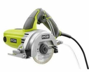 lot 2635 image: Ryobi Tile Saw 4 Inch Wet Diamond Blade Ceramic Floor Inatallation Power Tool