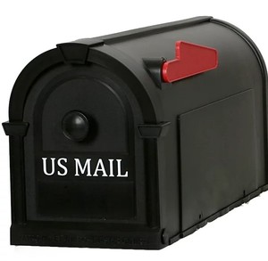 lot 2648 image: Gampton Post Black Plastic Mailbox