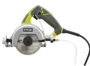 lot 5178 image: Ryobi Tile Saw 4 Inch Wet Diamond Blade Ceramic Floor Inatallation Power Tool